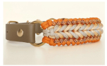 Biothane Paracord Hundehalsband geflochten, orange