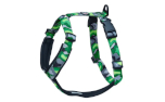 Finnero Camocolor Adjustable Y-Harness For Dogs, camouflage grün