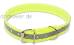 Biothane Hundehalsband Reflektor Gelb